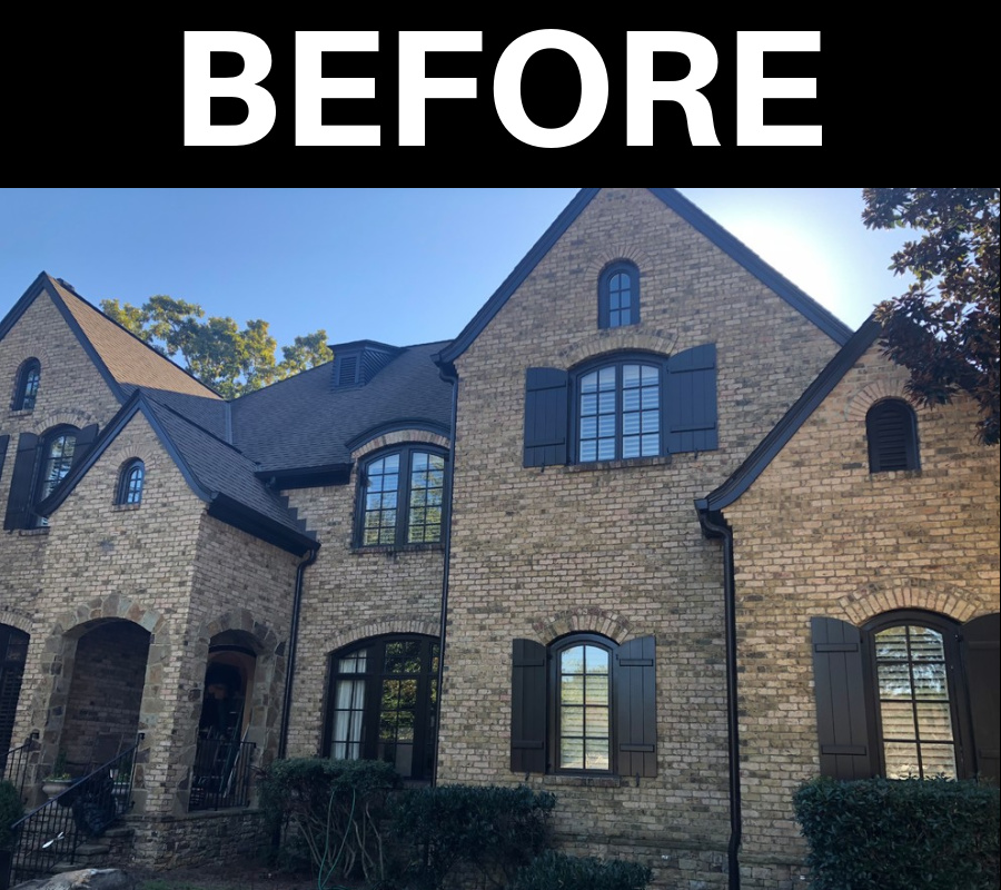 From Natural to Painted Brick - before